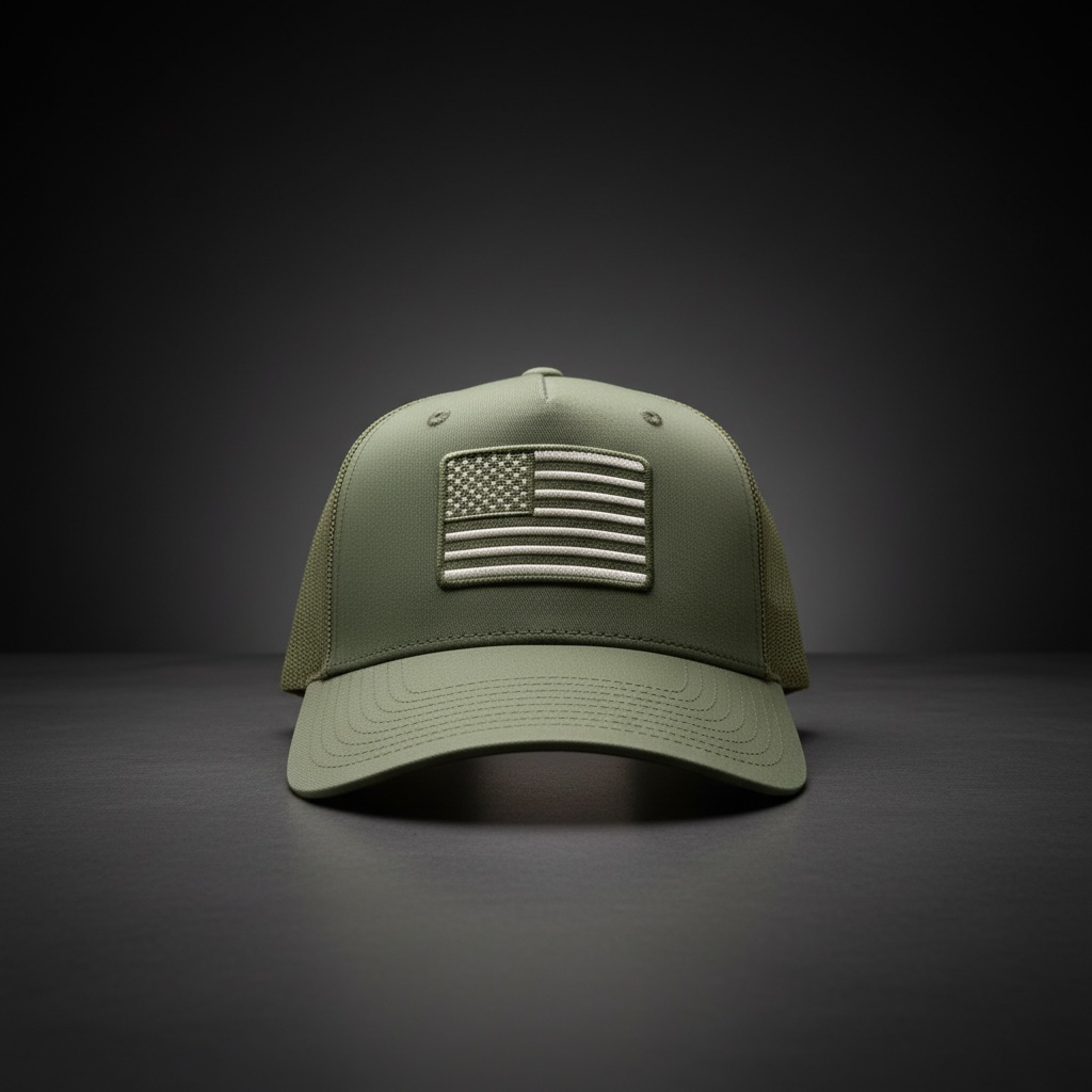 American flag ghost camo hat