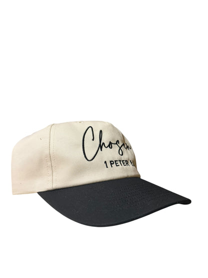"Chosen" Series Black and Cream Hat
