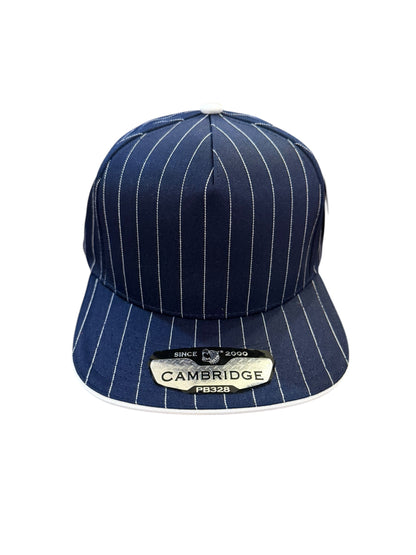Blue and White Pinstripe Hat Customizable